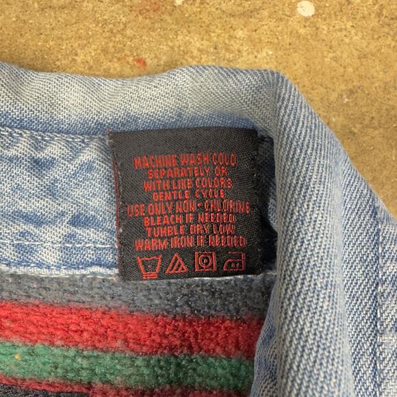 Vintage Wolverine Denim Workwear Jacket Men’s L Southwestern-Style Fleece Lining - Picture 5 of 11